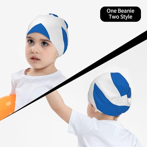 Scottish Flag Children Hip Hop Knitted Hat Kids Elastic Leisure Knit Cap Warm Sleep Beanies Black4