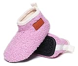 ditont Toddler Slippers Non-Slip Lightweight Indoor Winter Fuzzy Warm Kids Grip First Walking House Home Shoes Bootie for Boys Girls (dt191007Purple23)