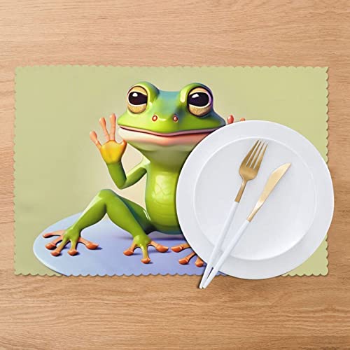 Sets de table grenouille yoga 30x45cm résistant chaleur - 8