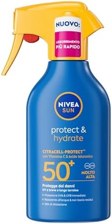 NIVEA SUN Protect & Hydrate Maxi Spray Solare SPF 50+ 270 ml, Cre...
