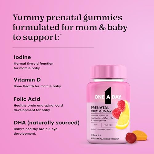 Image of A Day Prenatal Vitamins for Women Gummies- Pregnancy Vitamins for Women with Folic Acid,DHA,Iodine,Prenatal Gummies,Iron-Free,120 Ct (Packaging May Vary),(Pack of 2)