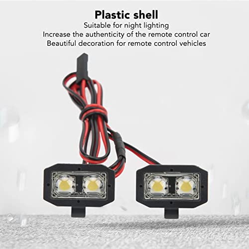 4 LED Białe Oświetlenie RC Reflektor, Złącze 2.54JR Zdejmowany Wspornik Reflektory DIY RC Spot Light dla 1/10 5 do 7,4V