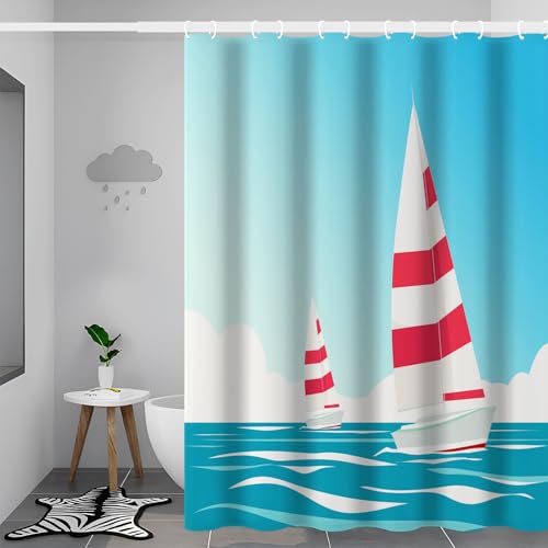 Rideau de douche polyester lavable 180 x 200 cm avec 12 crochets inclus