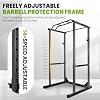 Power Cage, 1200lbs Multi-Function Power Cage with Cable Pulley System & Cable Row, J-Hooks, Pulldown Squat Rack for Bench Press Squat, Weight Plate Storage, Squat Rack