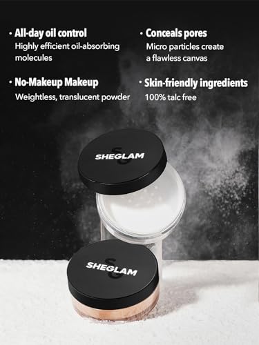 image for SHEGLAM Baked Glow Setting Powder Oil Control Loose Face Powder Transl