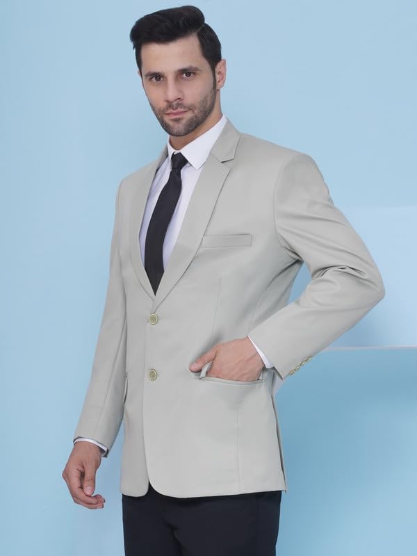 Image of FAVOROSKI Tuxedo Formal Blazers for Men with 2 Pockets | Rayon Slim Fit Single Breasted Blazer | Semi Ethnic Wear Tuxedos | Solid Tuxedo Blazers in Shawl Collar | Blazer for Wedding, Festive, Formal