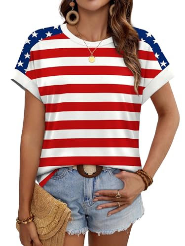 Image of WIHOLL Womens Tops Short Sleeve Shirts Summer Outfits 2026 Spring Dressy Casual Clothes Clothing