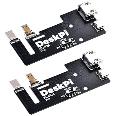 GeeekPi Micro HDMI to HDMI Adapter Board for Raspberry Pi 5 / Pi 4B, Compatible with DeskPi RackMate Accessories 10 inch 1U SBC Rack Shelf