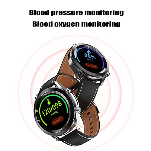 Heren Slim Horloge 1.3"Touchscreen Bluetooth Call Smartwatch Hartslag Bloeddruk Slaapbewaking Fitness Tracker Stappenteller Calorie Sport Smart Watch,Silver - Afbeelding 5