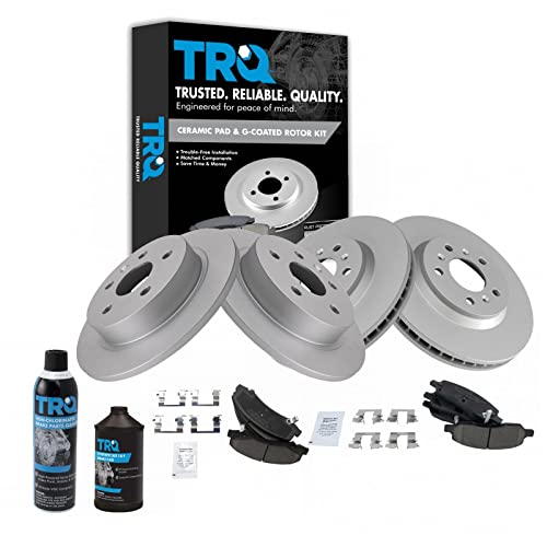 TRQ Front and Rear Brake Pad & Rotor Kit for Buick Lucerne