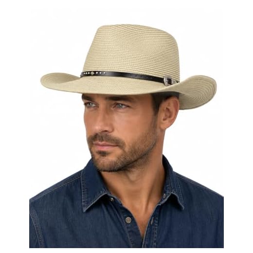 Zylioo XL/XXL Cowboy Sun Hats Large Straw Hat Summer Western Hat UPF50+ Sun Protection for Beach Hiking