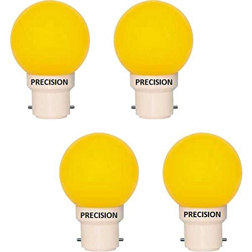 Precision 0.5W Mini Decor Bulb cum Night lamp (Pack of 4 - Yellow Color)