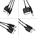 Junfamilee 1Pc 10 in 1 Universal USB Cable, Multiple Universal Charging Cables for Cell Phones Blutooth Earphone Speaker Adapter Cables, Data Cable Cables and Interconnects（Black 20cm）