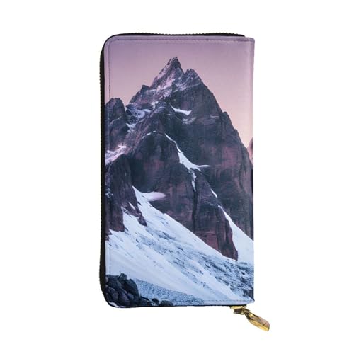 Portefeuille voyage cuir montagne avec grand clip et porte-cartes