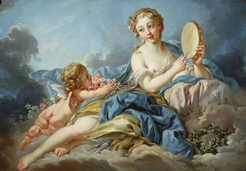 Peinture murale Terpsichore François Boucher pour salon chic