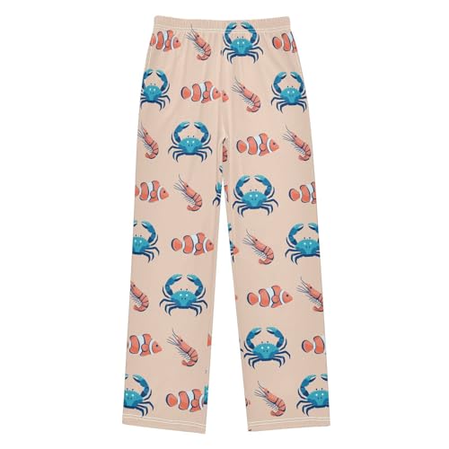 Boys' Pants Crab Shrimp Fish Animal Long Bottoms Jogger Pants Elastic Waist Trousers with Pockets S-XL