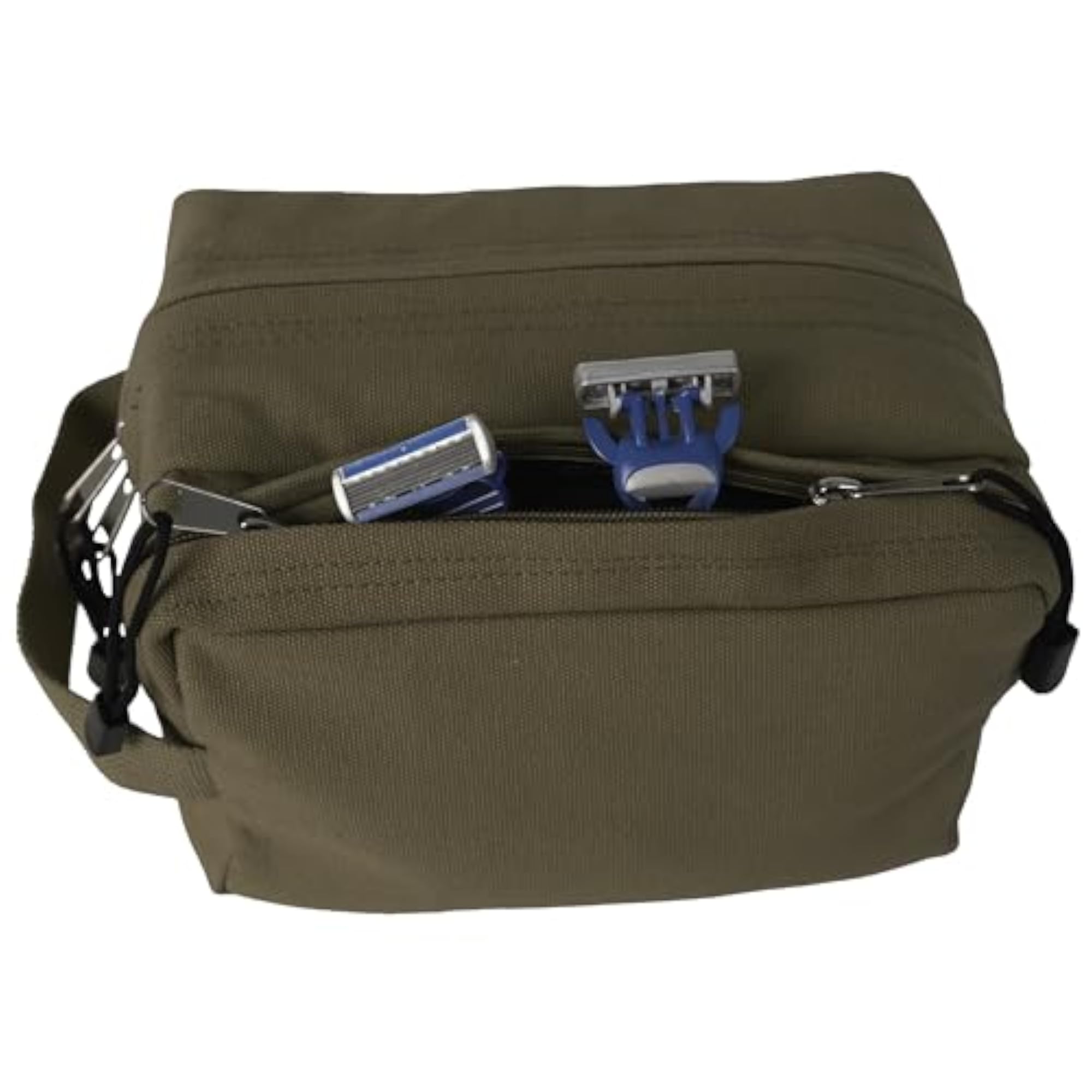 Compartment Travel Toiletry Bag, Olive Drab