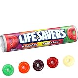 Life Savers 5 Flavors Hard Candy Roll, 1.14 Ounce (Pack of 1), Fruit Flavor Hard Candy, Cherry, Raspberry, Watermelon, Orange, and Pineapple