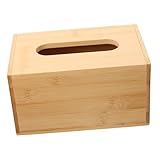 GETAJGHSD Scatola Fazzoletti Rettangolare in Bambù con Coperchio Rinforzato Fazzolettini Hotel e Ufficio Contenitore ed per Salviette