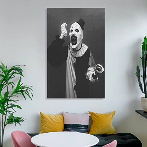 Horror Movie Posters Terrifier Poster (4) 90S Posters Halloween Decor Canvas Wall Art Prints For Wall Decor Room Decor Bedroom Decor Gifts 24X36Inch(60X90Cm) Frame-Style #TOP5