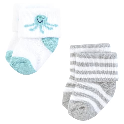 Image of Hudson Baby Baby 8-pack Cotton Rich Newborn and Terry Socks