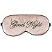 Silk Sleep Eye Mask for Women and Men Soft Ladies Ultra Lightweight Adjustable Strap Satin Eye Night Blindfold Eyeshade Cover for Full Night's Sleep, Travel and Nap Pink
