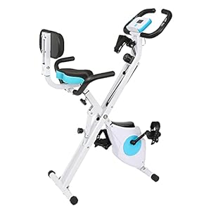 Ktaxon 3 In 1 Folding Exercise Bike, Foldable Stationary Bike with Arm Workout, Backrest & Cushy Seat, 8 Levels of Magnetic Resistance Portable Indoor Fitness Bikes for Men, Women