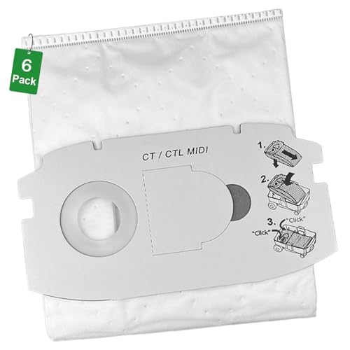 6-Pack 498411 Self Clean Filter Bag for Festool CT MIDI (Before 2019) Replacement Festool CT MIDI Dust Extractor Filter Bags
