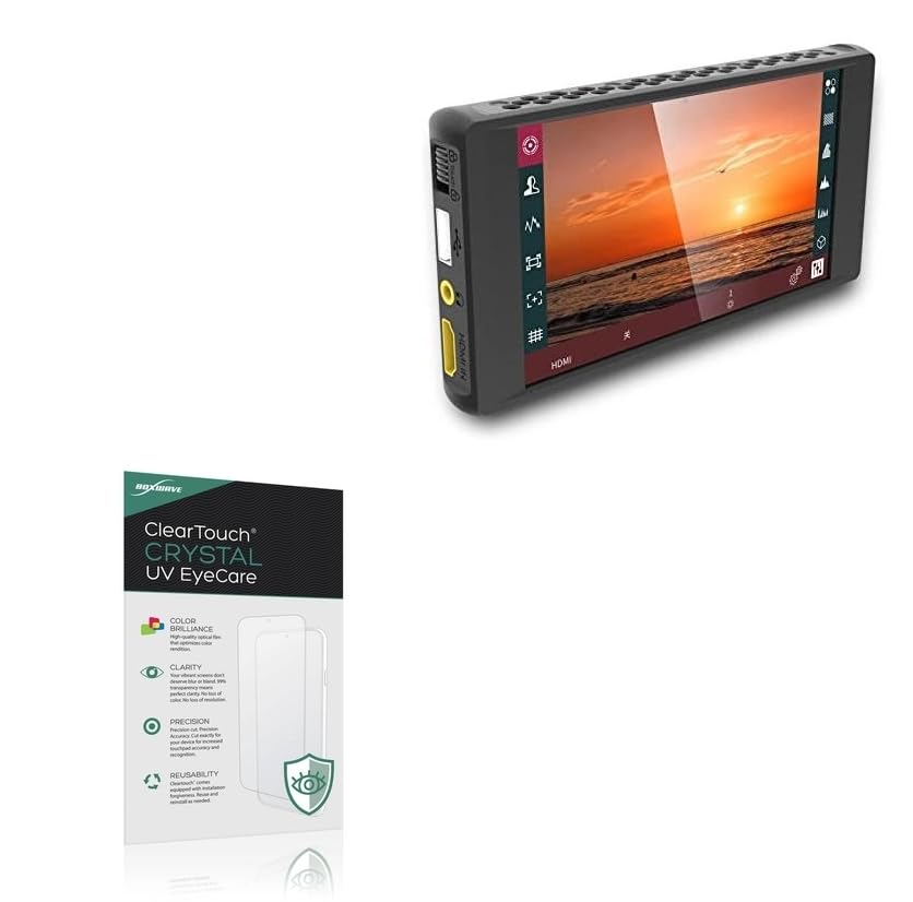 BoxWave Screen Protector Compatible With Portkeys PT6 Touchscreen Camera Field Monitor (5.2 in) - ClearTouch Crystal Anti-UV EyeCare (2-Pack), Filters out Harmful Blue Light Reduce Fatigue