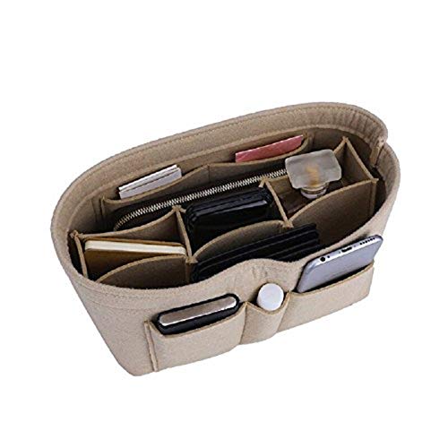 Ztujo Purse Organizer Insert, Felt Bag Organizer For Handbag Purse Organizer,13 Colors, 6 Size(Medium, Beige) #TOP5