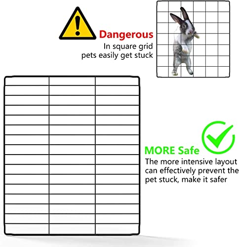 LURIVA Small Animal Playpen, Guinea Pig Cages, Pet Playpen, Rabbit Cage,Small Animal Cage, Puppy Kitten Dog Playpen, Indoor Outdoor Portable Metal Wire Yard Fence,15 X 12 Inch, 16 Panels, Black.