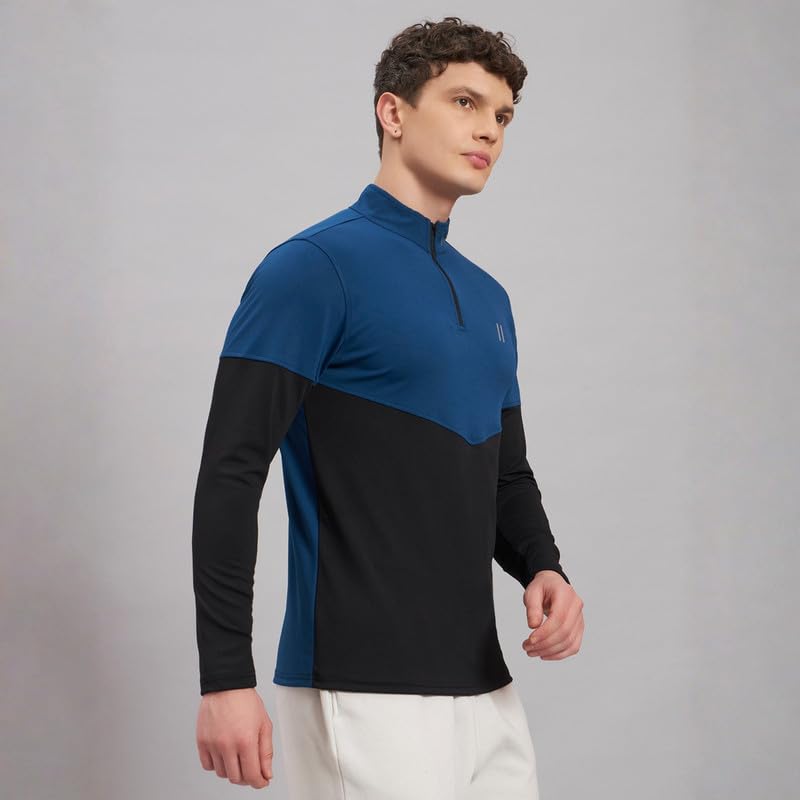 Image of ATICX Polyester Full Sleeve Compression High Turtle Neck Sports Jersey T Shirt for Men - Quick Dry Fit Gym Workout Top for Running, Swimming, Training, Cycling, Football, Badminton