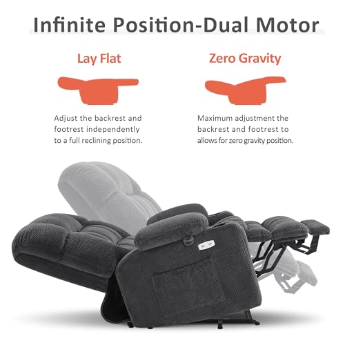 Image of MCombo Small Dual Motor Power Lift Recliner Chair for Petite Elderly, 7893