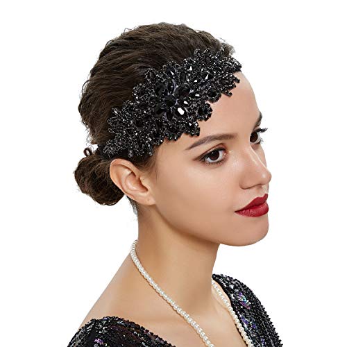 Comott Rhinestone Headband 1920S Great Gatsby Vintage Headpiece Flapper Headband Bride Wedding Hair Accessories For Women #TOP3