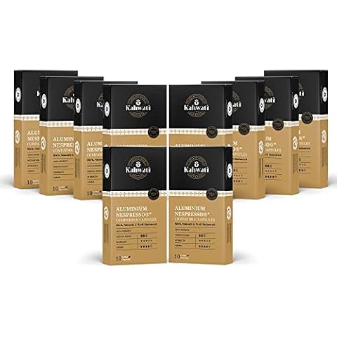 Kahwati | Coffee Pods | Nespresso Compatible Aluminium Coffee Capsules | Medium Roast - Rich Smooth & Well Balanced | Organic, RFA Certified & 100% Recyclable Coffee Capsules | 100 Pods Cover