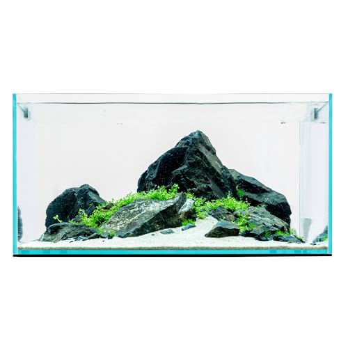 Image of UNS Ultra Clear Rimless Tank - 28.5GAL | 108L - 23.62x23.62x11.81 | 60x60x30 CM, 8mm Glass Thickness, Leveling Mat Included - Low Iron, High Clarity Fish Tank w / 45 Mitered Edge - [60CS]