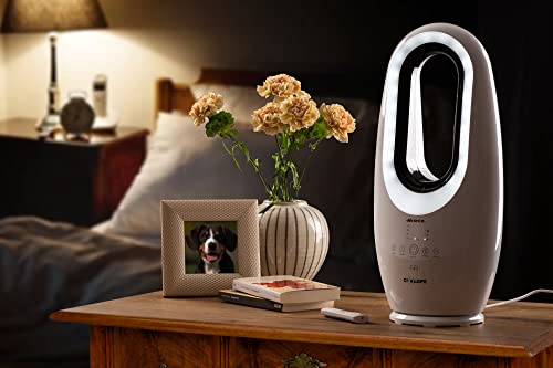 Ariete 804 Ventilatore Digitale Ciclope, Senza pale, 45W, Timer fino a 10h, 3 velocità, Silenzioso, 3 modalità di ventilazione, Luce led, Bianco - Immagine 2