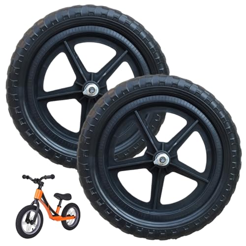 1 Pair Bike Wheels Replacement for Kids 12 Inch Balance Bike Wheel Lightweight Repair Accessories for Bicycles and Maintenance, Black, Training Wheels for 12 Inch, Training for Kids