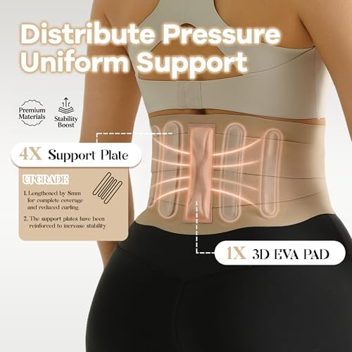 SuMade Adjustable Waist Support,Skin Color,L(WAIST:31"-36") - 2