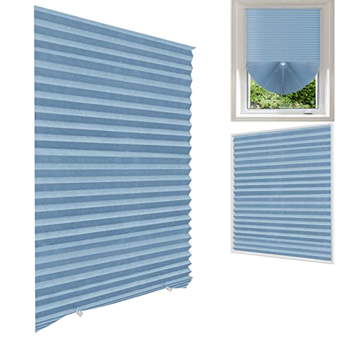 Temporary Blinds for Windows,No Drill Blinds Stick on Curtains Blinds for Bedroom Kitchen Bathroom Windows,Light Filtering Privacy Protection,Easy to Cut and Install with 2 Clips