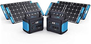 Geneverse Solar Generator For Homes: Portable Power Station Backup Battery & Solar Panel Power Generator. 1000W-2000W at 110V. Up To 7 Days of Emergency Power Supply. (2x4 (For 2-4 People Family))