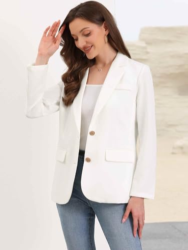 Allegra K Blazers for Women's Business Casual Single Breasted Work Jacket Office Suit4