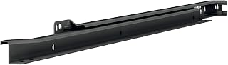Rollschubführung Standard I - Schubladenschiene 600mm mit Kunststofflaufrollen, Auszug bis 25 kg belastbar, Stahl schwarz