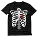 TeeStars - Halloween Skeleton Rib Cage Heart Xray Easy Costume T-Shirt Large Black
