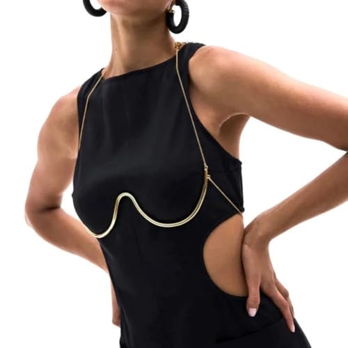 Trendy Gold Bra Bracket Chain Chest Bralette Sexy Lingerie Nightclub Bikini Metal Body Chain Jewelry for Women Durable4