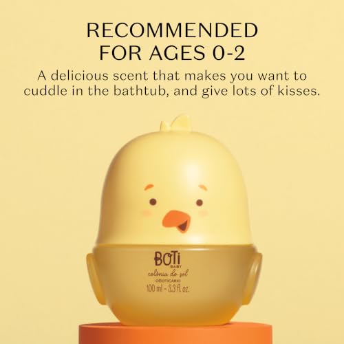 Image of O BOTICARIO Boti Baby Sun Kids Perfume, 3.3 oz | Alcohol-free calming lavender water-based baby perfume. Gentler after-bath ritual scent with drop applicator