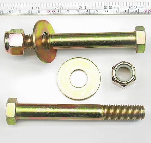 Image of 5 /8 inch x 5 inch Hex Head Bolt by Color Galvanization with Nylon Lock nut and Large Size Washer Assortment Kit,Alloy Steel,Grade 5.(4pcs Pack). by Metalsuberg