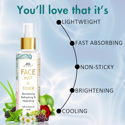 Image of INTIMIFY Face Toner Mist for Glowing Skin | For Men & Women | 100 ml | All Skin Type