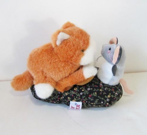 Stuffed 6" Cat And Mouse Finger Puppets