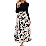 Vestido de Verano Mujer 2026 Elegante Manga Corta y Estampado Floral para Playa Sexy Invitada Boda Fiesta Vestido Coctel Entallado Manga Larga Casual Boda Invitada
